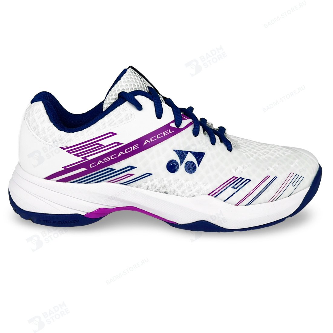 Кроссовки для бадминтона Yonex Cascade Accel Wide (White/Purple)