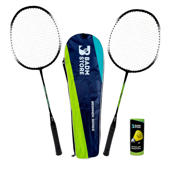 Набор для бадминтона Badm-Store Beginner (Black/Green)