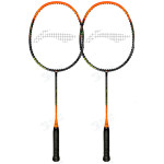 Набор ракеток для бадминтона Li-Ning AxForce 9 (Black/Orange)