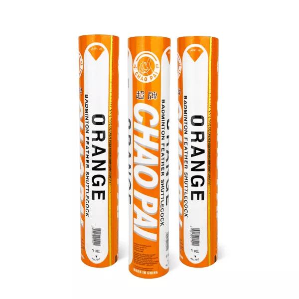 Воланы для бадминтона перьевые Chao Pai Orange 
