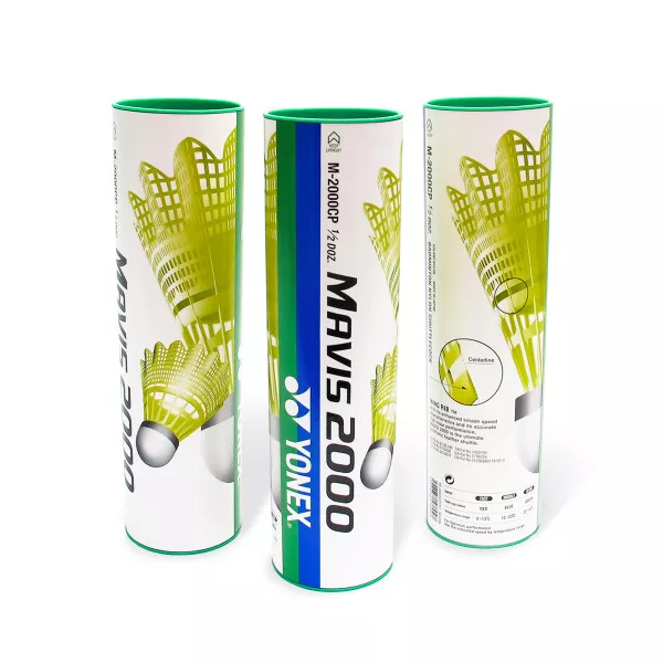 Воланы для бадминтона пластиковые Yonex Mavis 2000 - 6шт. (Slow)