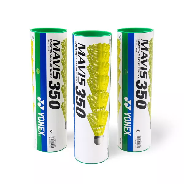 Воланы для бадминтона пластиковые Yonex Mavis 350 - 6шт. (Slow)