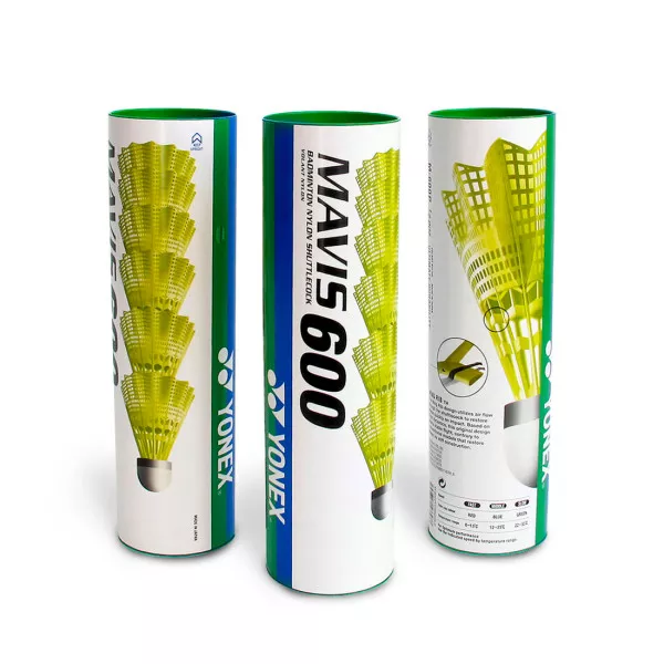 Воланы для бадминтона пластиковые Yonex Mavis 600 - 6шт. (Slow)